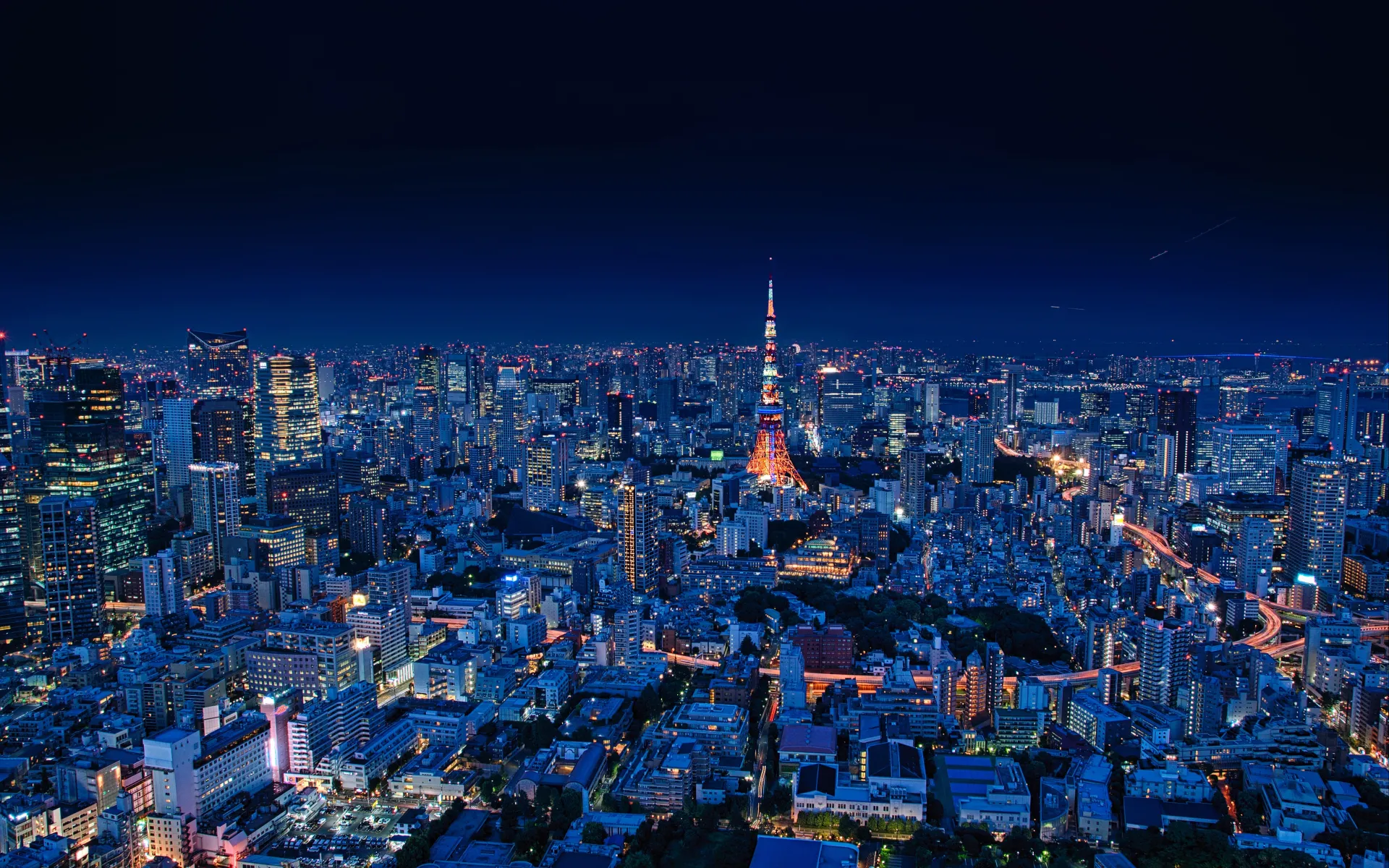 Japan city view night