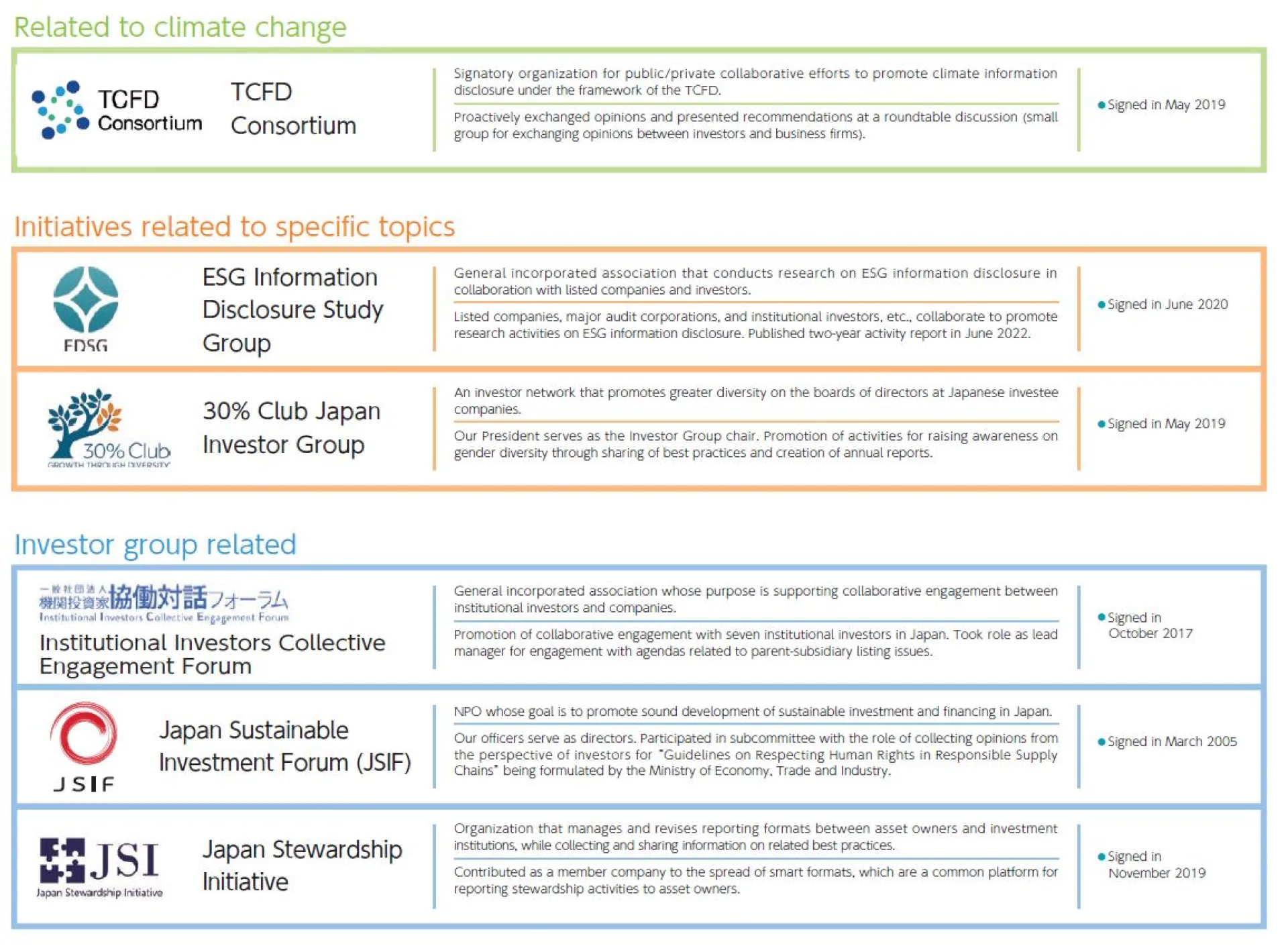 9) Domestic Initiatives